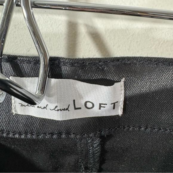 LOFT Womens black coated 5-pockets modal jeans Size 12 - Picture 8 of 11